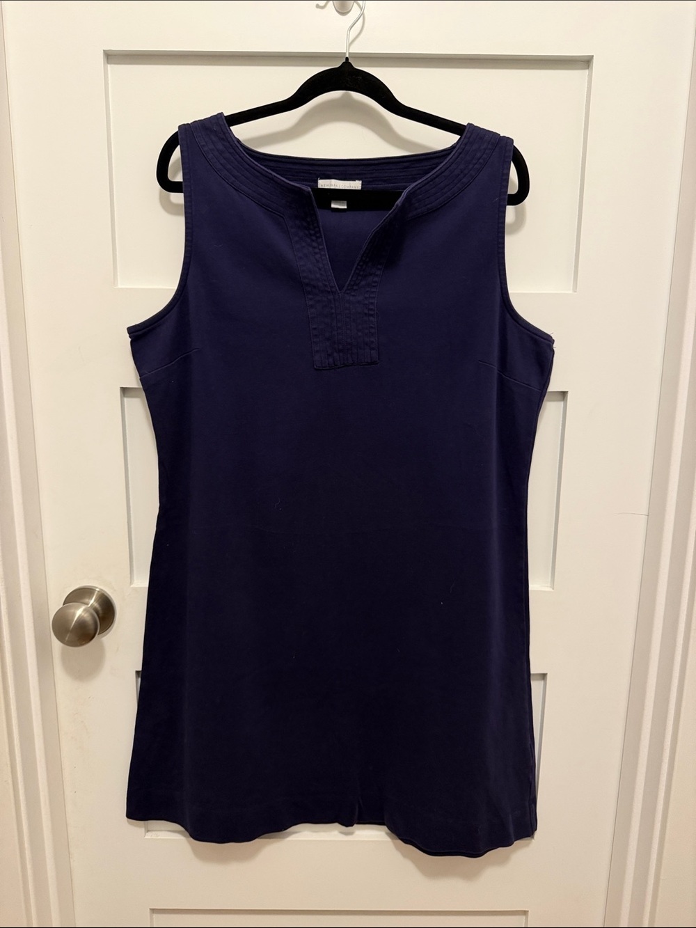 New York & Company Navy Sleeveless Shift Dress